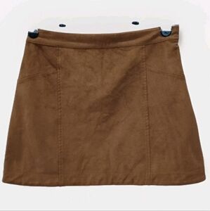 Abercrombie & Fitch Mini Skirt Faux Suede Brown Size 2